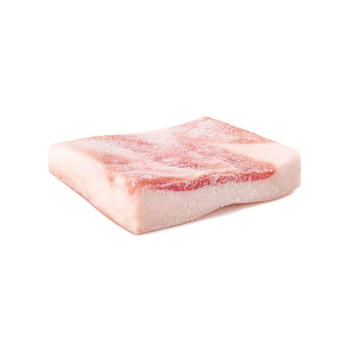 Amba's Quality Cured Products 16oz (1lb) Packed Salted Pork Fatback (Skin On), Net Weight Vacuum Bag, Used