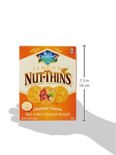 4.25 Oz (Pack 4) Blue Diamond Almonds Nut Thins, Cheddar Cheese