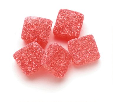 Sweet Candy Company Red Cinnamon Gummy Squares - Hot and Spicy Cinnamon