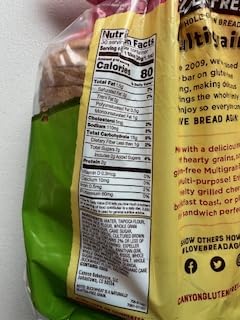 Generic 100% 2 Canyon Bakehouse Gluten Free Bread Multigrain ~ Whole Grain Bread ~ Dairy, Soy and Nut Free ~ Loaves