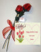 FavorOnline Personalized Mother's Day Red Chocolate Rose Bouquet of 2 Roses with Gift