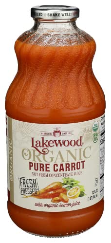 32 Oz (Pack 2) Lakewood Organic Pure Carrot with Added Organic Lemon Juice