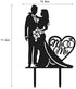 Mr And Mrs Wedding Cake Topper, Heart Love Black Acrylic for Engagement Bridal Shower