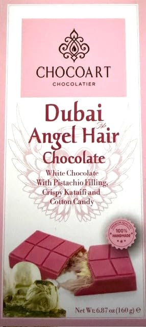 Generic Dubai Angel Hair Chocolate by Chocoart Chocolatier, White Chocolate With Pistachio Filling,