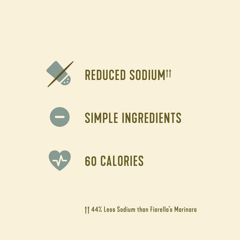 25 Oz (Pack 2) Fiorella's Tomato Basil Pasta Sauce - Tomato Sauce Made with Fresh Ingredients - Seed Oil Free, No Sugar