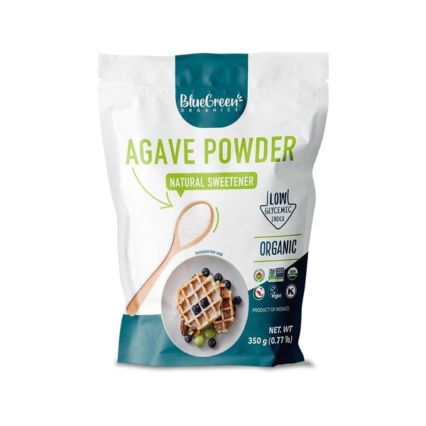 BLUE GREEN ORGANICS Organic Agave Sugar (Powder Form) Low Glycemic Sweetener Alternative