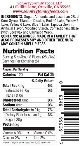 (24 oz) Holiday Mix Jordan Almonds - Premium Christmas Party Candy