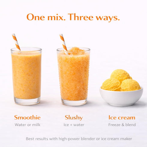 10 Tropical Smoothie Powder & Smoothie Mix Freeze Dried Tropical Fruit Blend, No Added Sugar, Vegan, Ready in Seconds