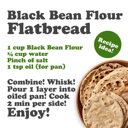 1 Food to Live Organic Black Bean Flour, Pound High Protein Low Carb Frijoles Negros Flour for Baking and Smoothies