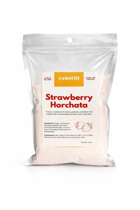 Generic Cakefill Strawberry Horchata, Instant Beverage Mix, 14 Ounce