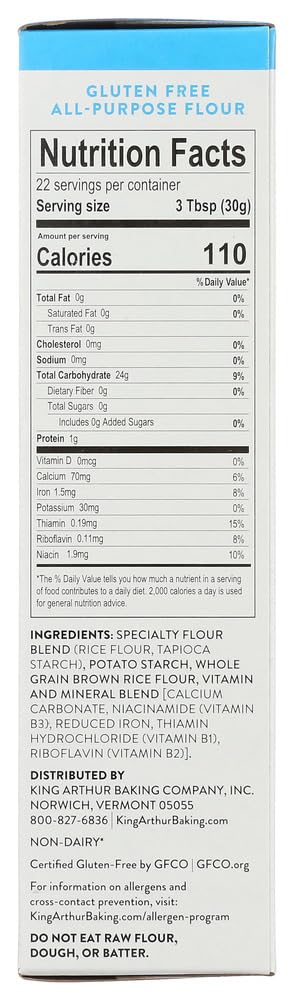 24 oz 2 King Arthur Flour Multi-Purpose Flour Gluten Free -- - pc