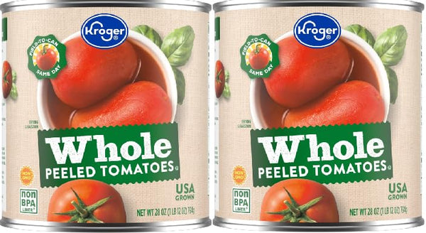 Generic Whole Peeled Tomatoes (2 Cans, 28 oz. each)