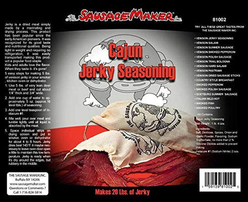 1 lb. 4 oz. The Sausage Maker - Cajun Pepper Jerky Seasoning Kit