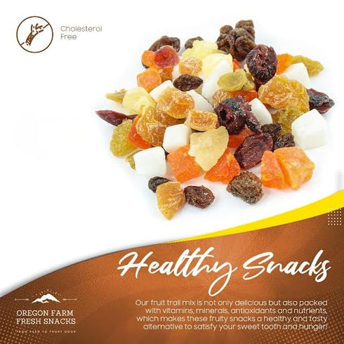 (24oz) Oregon Farm Fresh Snacks Dried Fruit Mix Snack Mix With Dried Cranberries, Coconut, Mango & Raisins - Healthy