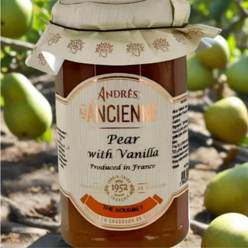Metr Set 2 9.5 oz Les Confitures la Ancienne, of Jars, Poire au Vanille Preserves (French Pear with Vanilla Jam), Each