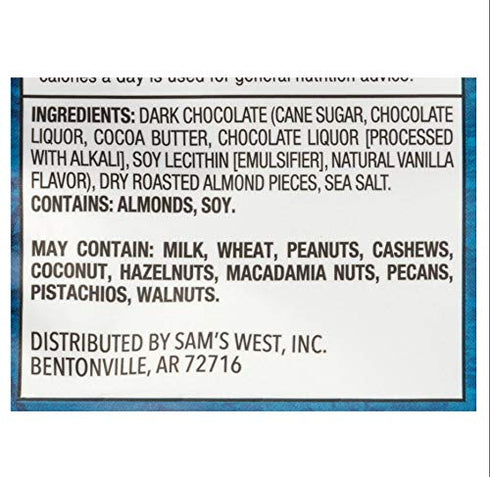 2pack Dark Chocolate Almond thins with Sea Salt
