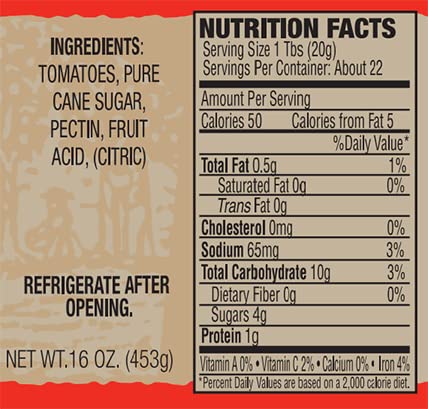 16oz (Pack 6) Dillman Farm All Natural Tomato Preserves - Gluten-Free, Non-GMO, Vegan, Kosher, Eco-Friendly
