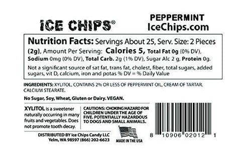 ICE CHIPS 6 Pack); Xylitol Candy Tins (Variety Low Carb, Gluten Free - includes BAND as shown