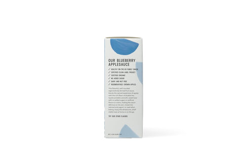3.2oz (Pack 24) White Leaf Organic Blueberry Applesauce Regeneratively Farmed, No Added Sugar, Kosher, USDA, GMO & BPA