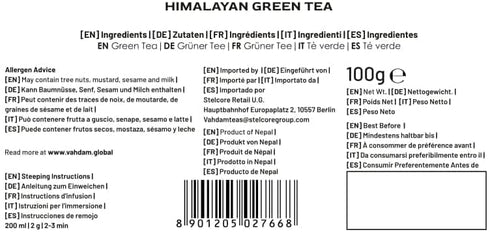 (50+ 3.53 Oz) VAHDAM, Himalayan Green Tea Leaves Cups, Non GMO, Gluten Free | High Elevation Grown Green Tea Leaves