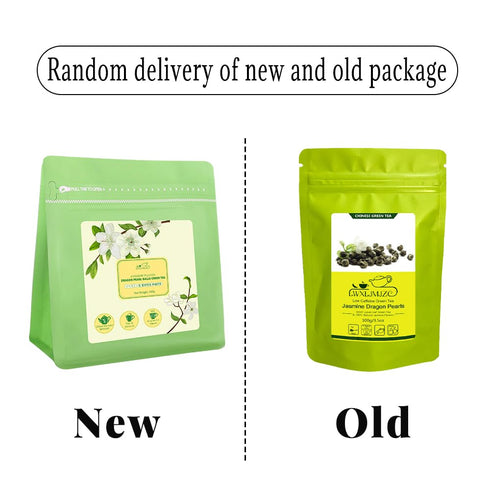 Jasmine Dragon Pearls Loose Leaf Green Tea 100g/3.53oz - Pleasant Jasmine Aroma for Hot and Cold Tea