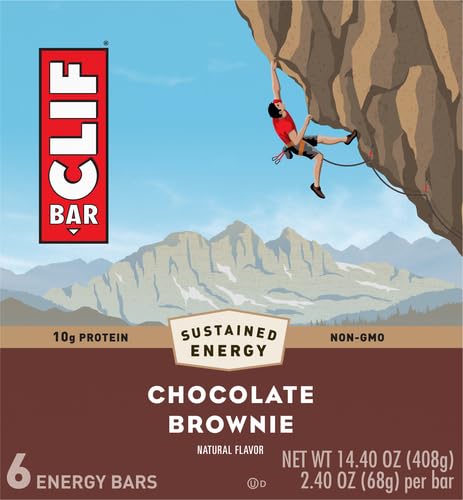 2.4 oz 6 Clif Bar Energy Bars - Chocolate Brownie - - ct