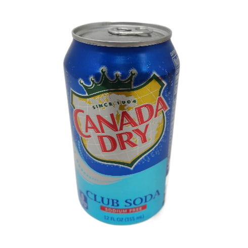 Club Soda 12oz (Pack 15, 180 Oz) Canada Dry Sparkling Seltzer Water, Can of Total