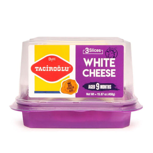 Basil Grocery TACIROGLU AGED GOAT CHEESE (3 SLICES) 450GR - Halal- Product of Turkey