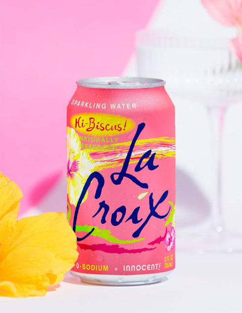 12 Oz (pack 8) La Croix Sparkling Water, Hi-Biscus!, Fl