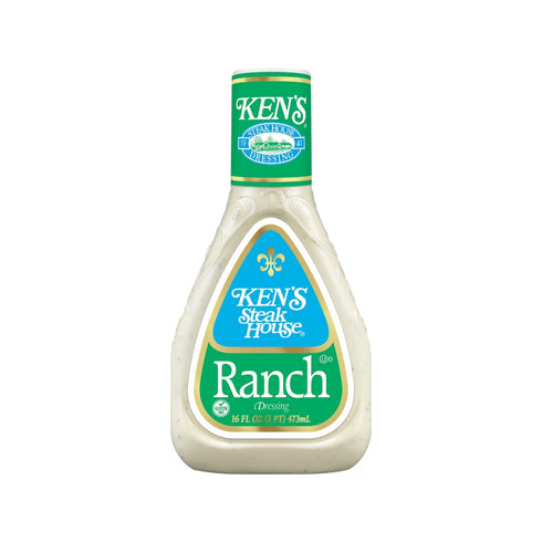 Pack,16 OZ. (Count 3) Ken's Steak House Creamy Caesar, Ranch, Asian Sesame Dressing Variety FL