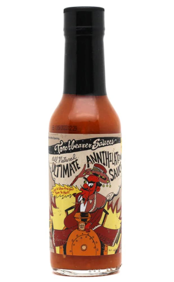 TorchBearer Sauces Ultimate Annihilation Ghost Chili Hot Sauce, 5 Fl Oz, Heat