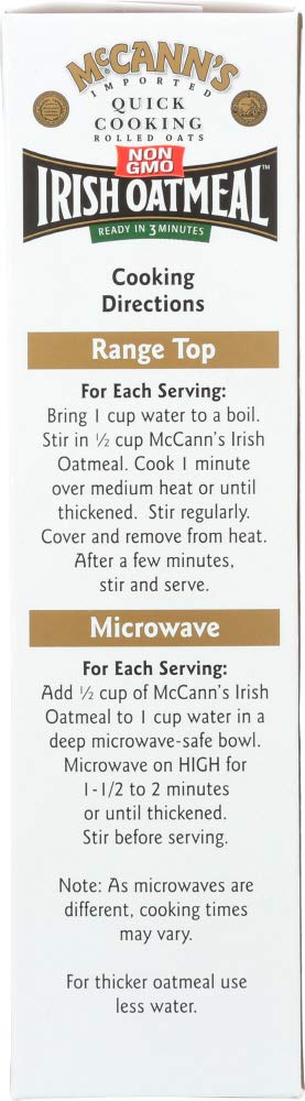 16 OZ (Pack 9) Mccann's Irish Oatmeal Quick Cooking of by McCann's