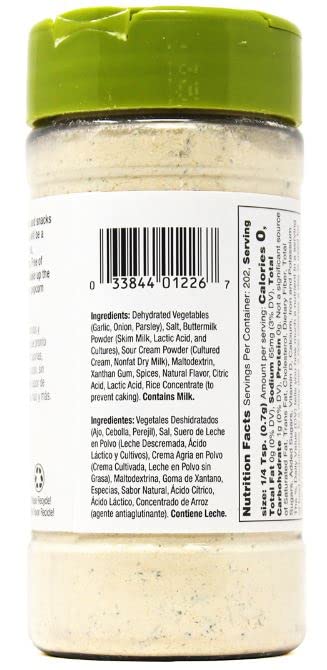 Badia Ranch All Purpose Seasoning, 5 Ounce - Pack of 6, Off White with Parsley