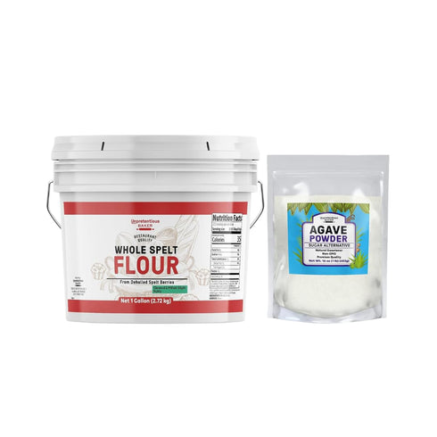 Unpretentious Whole Spelt Flour & Agave Powder Bundle, Flour & Sweetner, Alternative