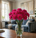 50 FlowerPrime Hot Pink Carnations - Fresh Natural Cut Flowers