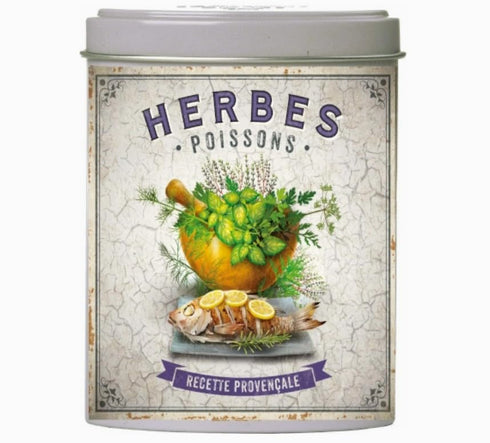 Metr 1.41 oz, Esprit Provence, Herbes Poissons (French Fish Herbs) in Decorative Tin, Imported