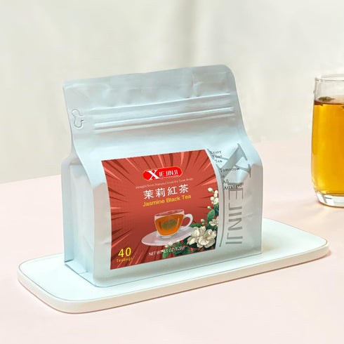 40 Count, 4.5 Oz XIEJINJI Jasmine Black Tea - Special Blend Black Tea with Jasmine, Fragrant Floral Aroma