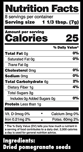 SweetHeart Dried Pomegranate Seeds, 2 oz.