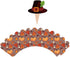 48 Pieces Thanksgiving Cupcake Toppers and Wrappers Kit for Autumn Cake Decoration on Thanksgiving Day