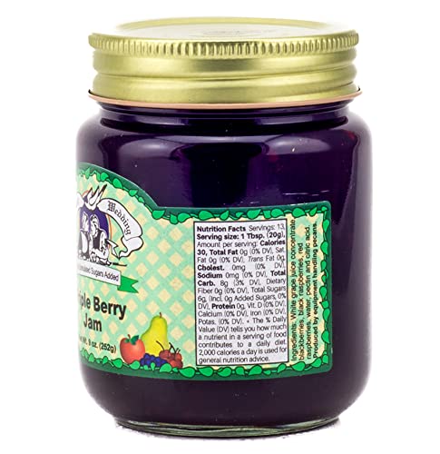 9oz (Pack 2) Amish Wedding No Sugar Added Triple Berry Jam
