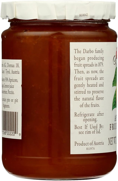 Darbo 6 16 oz. D'Arbo All Natural Fruit Spread - Rose Apricot - Case