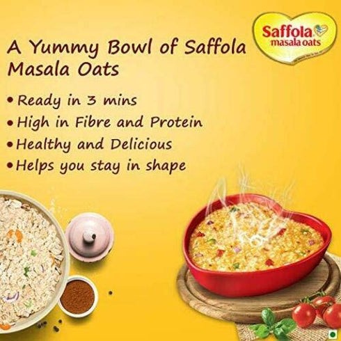 Saffola 39 (1.37 oz) pack 6 Masala Oats - Classic Masala- grams - Vegetarian oatmeal India