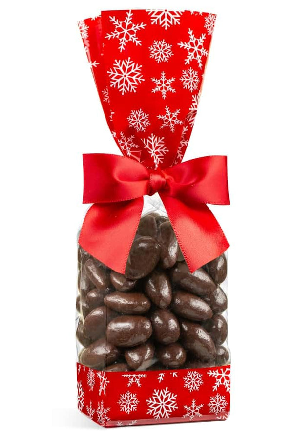 Dark Chocolate Covered Almonds Gift Bag - Vegan Dairy Free Holiday Stocking