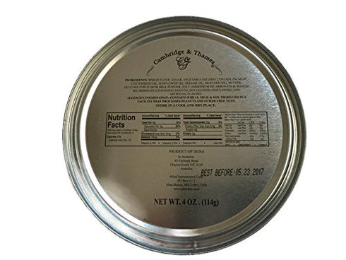 Cambridge & Thames Danish Style Butter Cookies, 4 Oz Mini Tin (1 Tin)