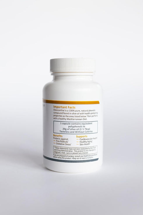 30 Extra Virgin Olive Oil Capsules, High-Phenolic Olive Oil Extract, Olive Polyphenols & Oleocanthal, Veggie Capsules