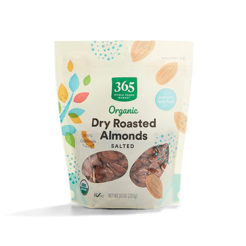 365 by Whole Foods Market, Organic Dry Roasted & Salted Almonds, 10