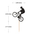 Donoter 48 Pcs Glitter BMX Bicycle Cupcake Topper Picks for Bike Theme Birthday Party Cake Decorations