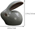 VICASKY 2Pcs Miniature Bunny Figures Easter Rabbit Bunny Figurines Ceramic Fairy Garden Statues Tea Pet Easter Mini Bunny Toys Playset Cake Topper for Easter Party Desk Decorations
