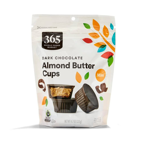 365 by Whole Foods Market, Mini Dark Chocolate Almond Butter Cups, 4.7