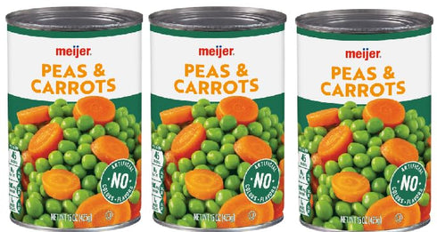 Generic Peas and Carrots (Pack Of 3 Cans) 15 oz. Each